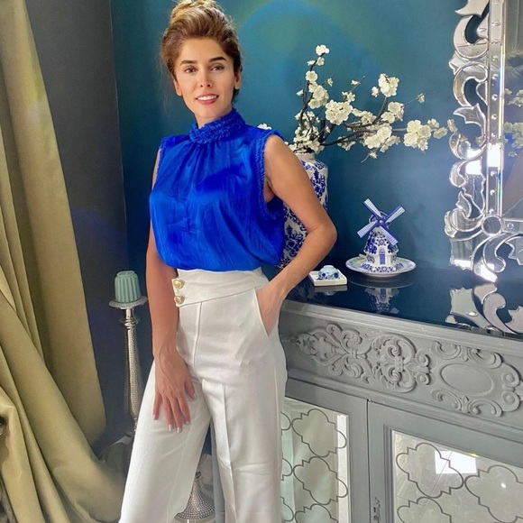 🦋 Bloggers’ Favorite 🦋 Zara Ecru Buttoned Pants Size L - Picture 15 of 16